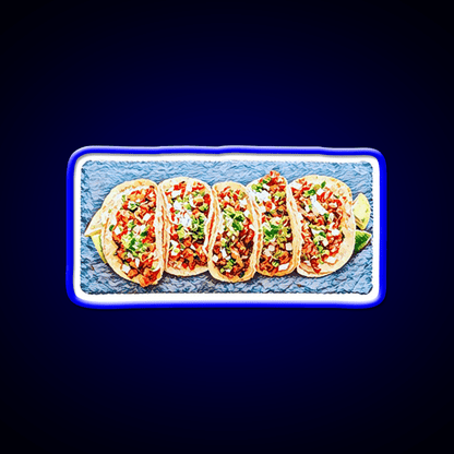 Taco Plate Taco Led Neon Sign Mexican Food Sign Rgb Color - Shineneon