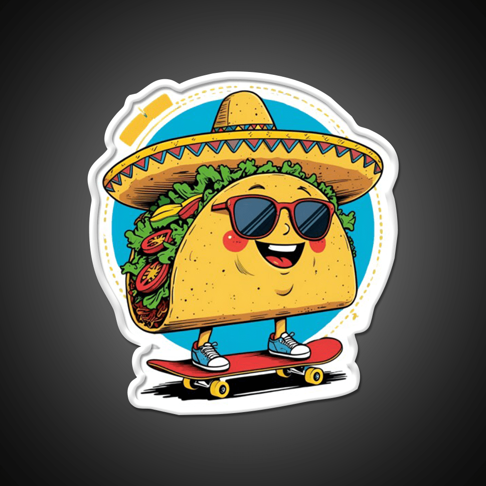 Taco Rolling Taco Led Neon Sign Mexican Food Sign Rgb Color - Shineneon