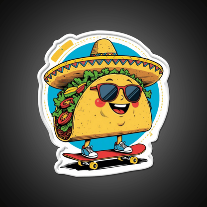 Taco Rolling Taco Led Neon Sign Mexican Food Sign Rgb Color - Shineneon