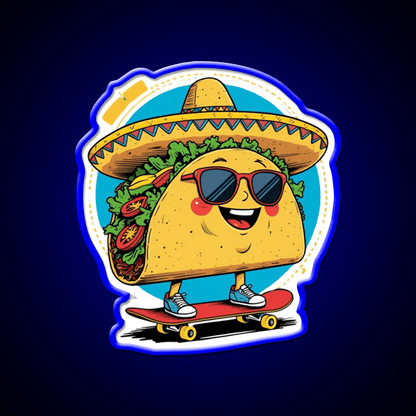 Taco Rolling Taco Led Neon Sign Mexican Food Sign Rgb Color - Shineneon