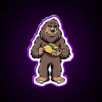 Taco Sasquatch Taco Led Neon Sign Mexican Food Sign Rgb Color - Shineneon