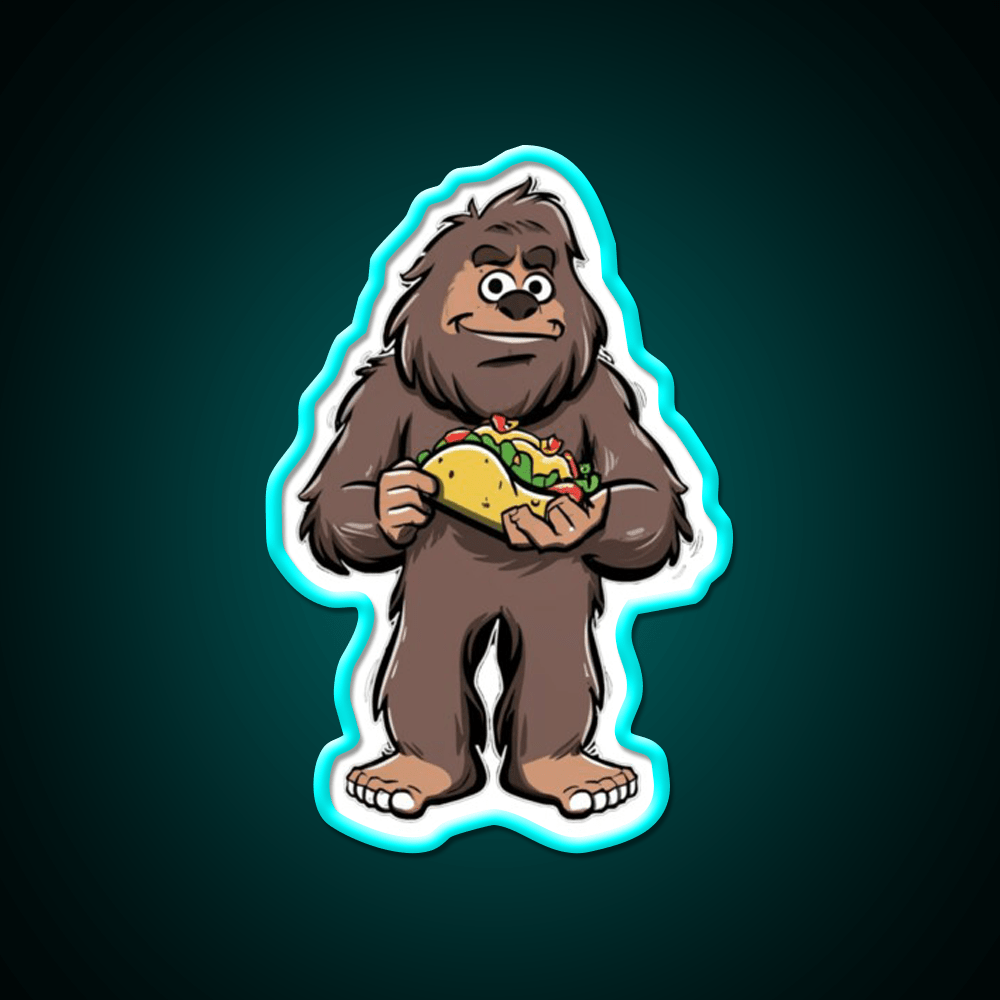 Taco Sasquatch Taco Led Neon Sign Mexican Food Sign Rgb Color - Shineneon