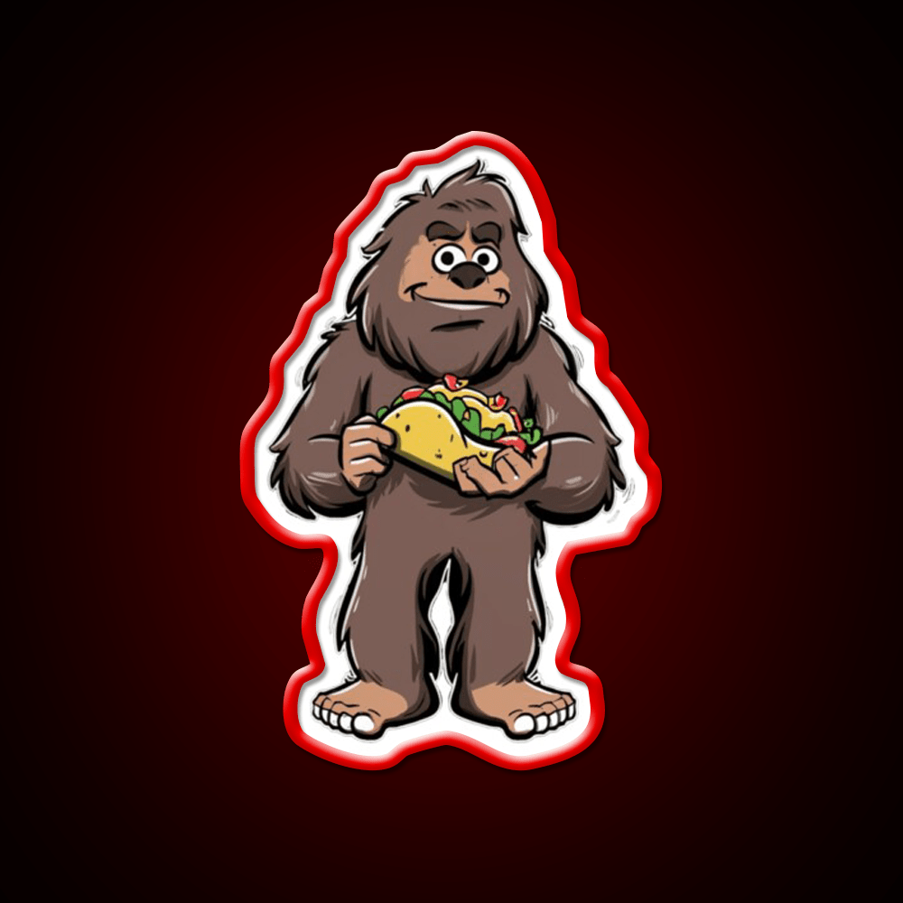 Taco Sasquatch Taco Led Neon Sign Mexican Food Sign Rgb Color - Shineneon