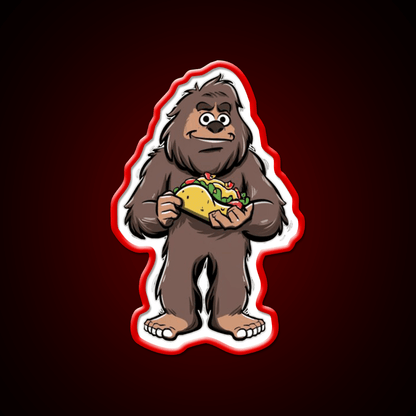 Taco Sasquatch Taco Led Neon Sign Mexican Food Sign Rgb Color - Shineneon