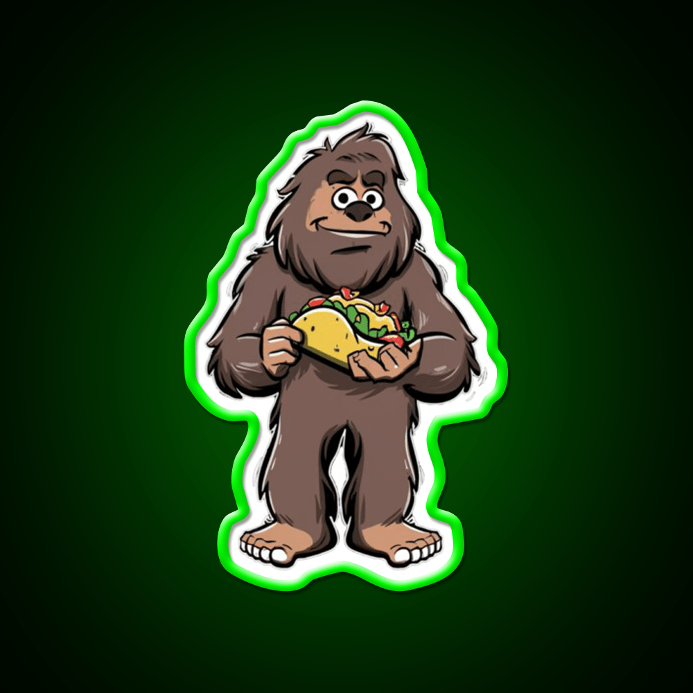 Taco Sasquatch Taco Led Neon Sign Mexican Food Sign Rgb Color - Shineneon