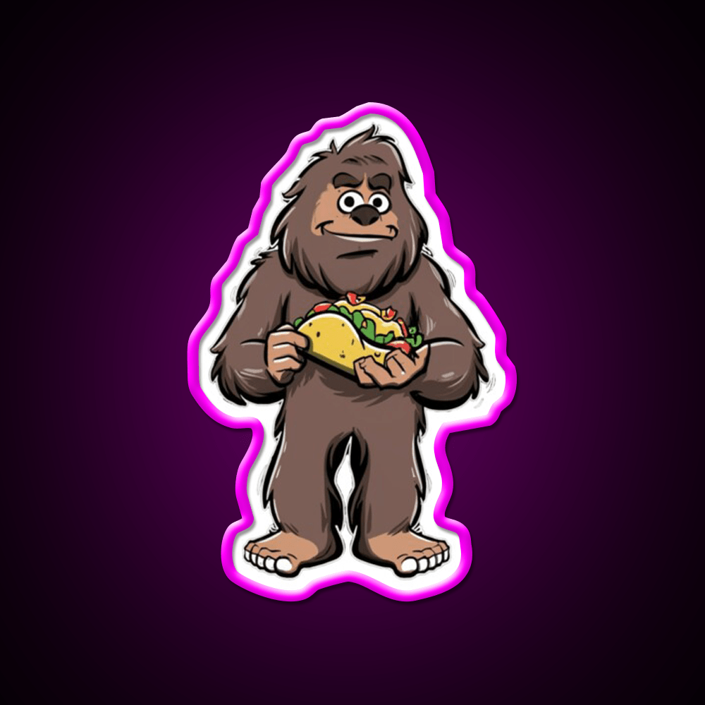 Taco Sasquatch Taco Led Neon Sign Mexican Food Sign Rgb Color - Shineneon