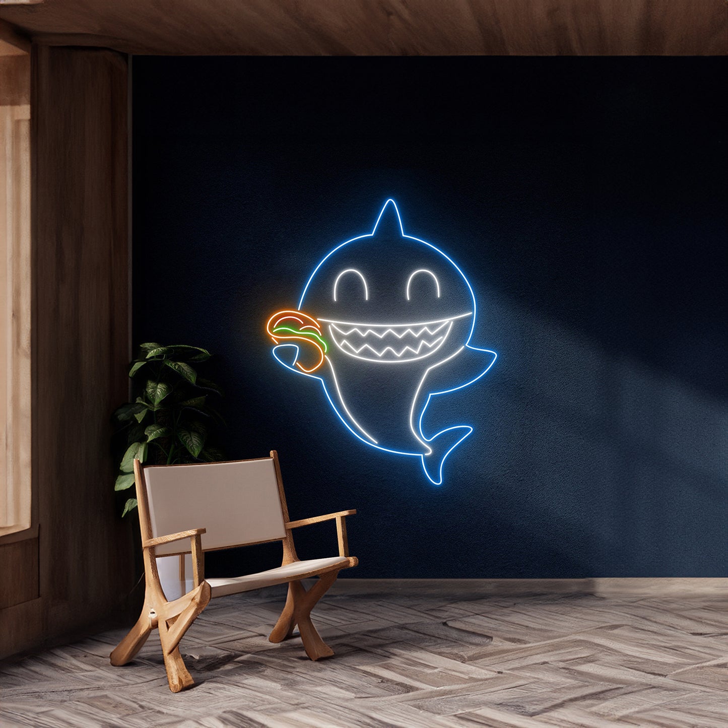 Taco Shark Neon Sign Wall Decor