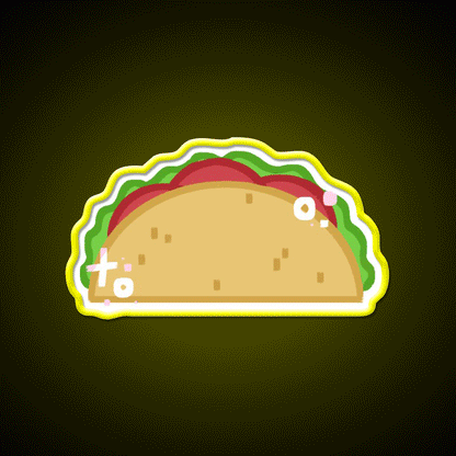 Taco Supreme Snack Food Led Neon Sign Rgb Color - Custom LED neon sign front view