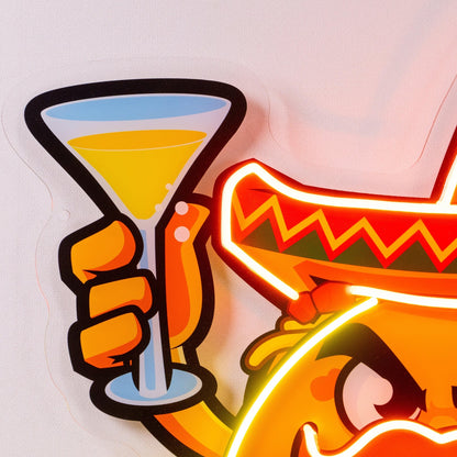 Taco Thumb Up Cartoon Uv Printed Led Neon Sign For Mexican Restaurant Bar Party Decor | Shineneon