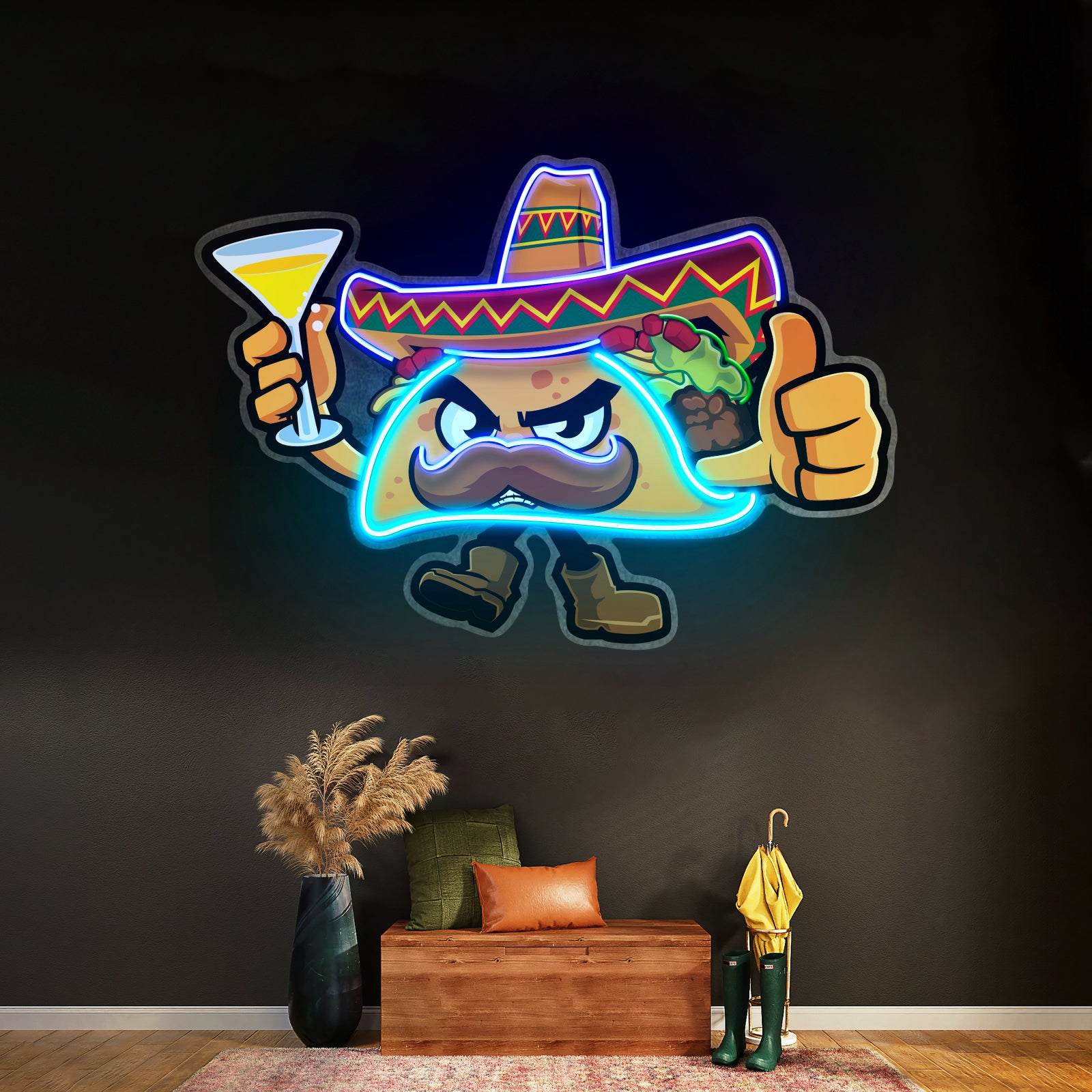 Tapioca Pearl Neon Acrylic Artwork