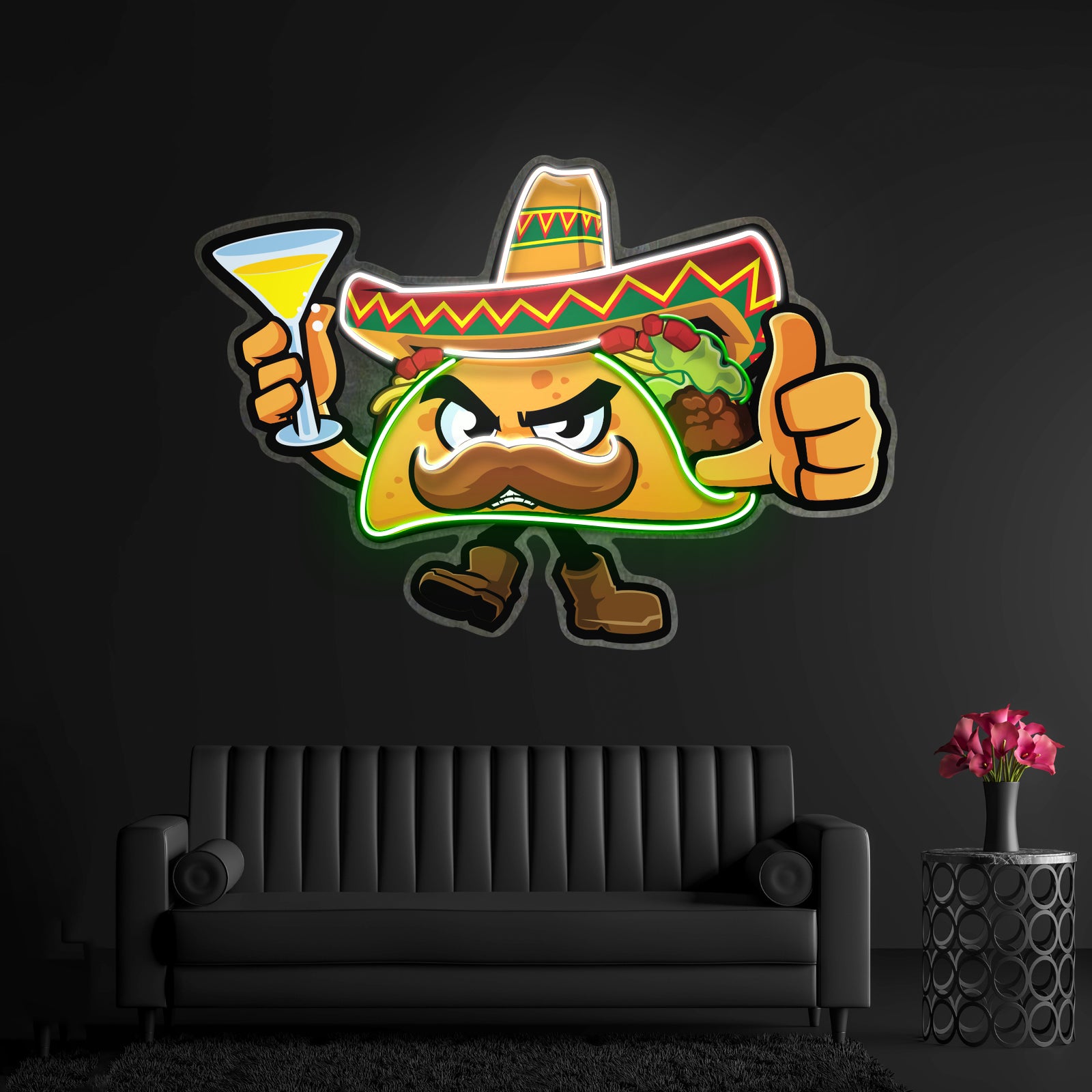 Tapioca Pearl Neon Acrylic Artwork