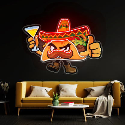 Tapioca Pearl Neon Acrylic Artwork