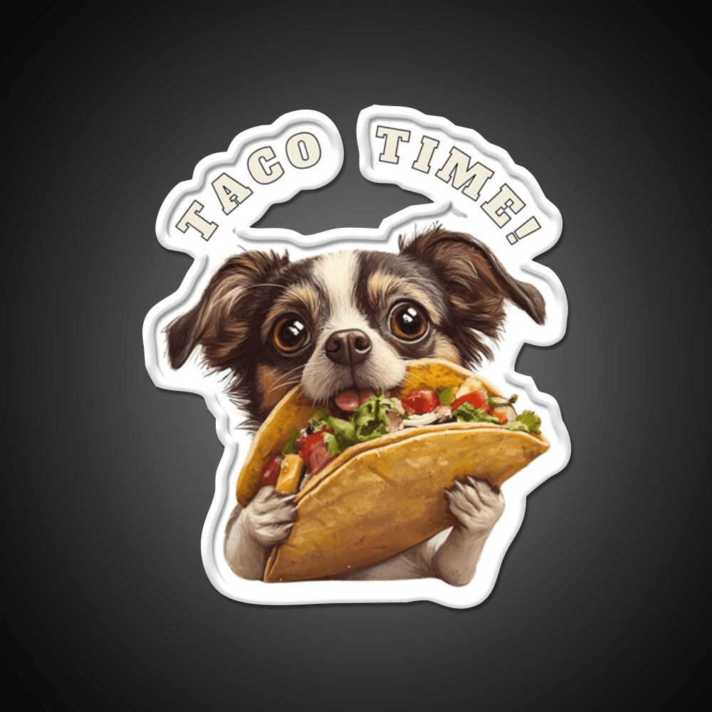 Taco Time Funny Gift For Taco Lovers Taco Led Neon Sign Rgb Color - Shineneon