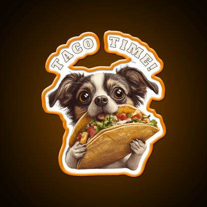 Taco Time Funny Gift For Taco Lovers Taco Led Neon Sign Rgb Color - Shineneon