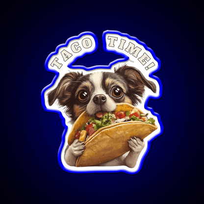 Taco Time Funny Gift For Taco Lovers Taco Led Neon Sign Rgb Color - Shineneon