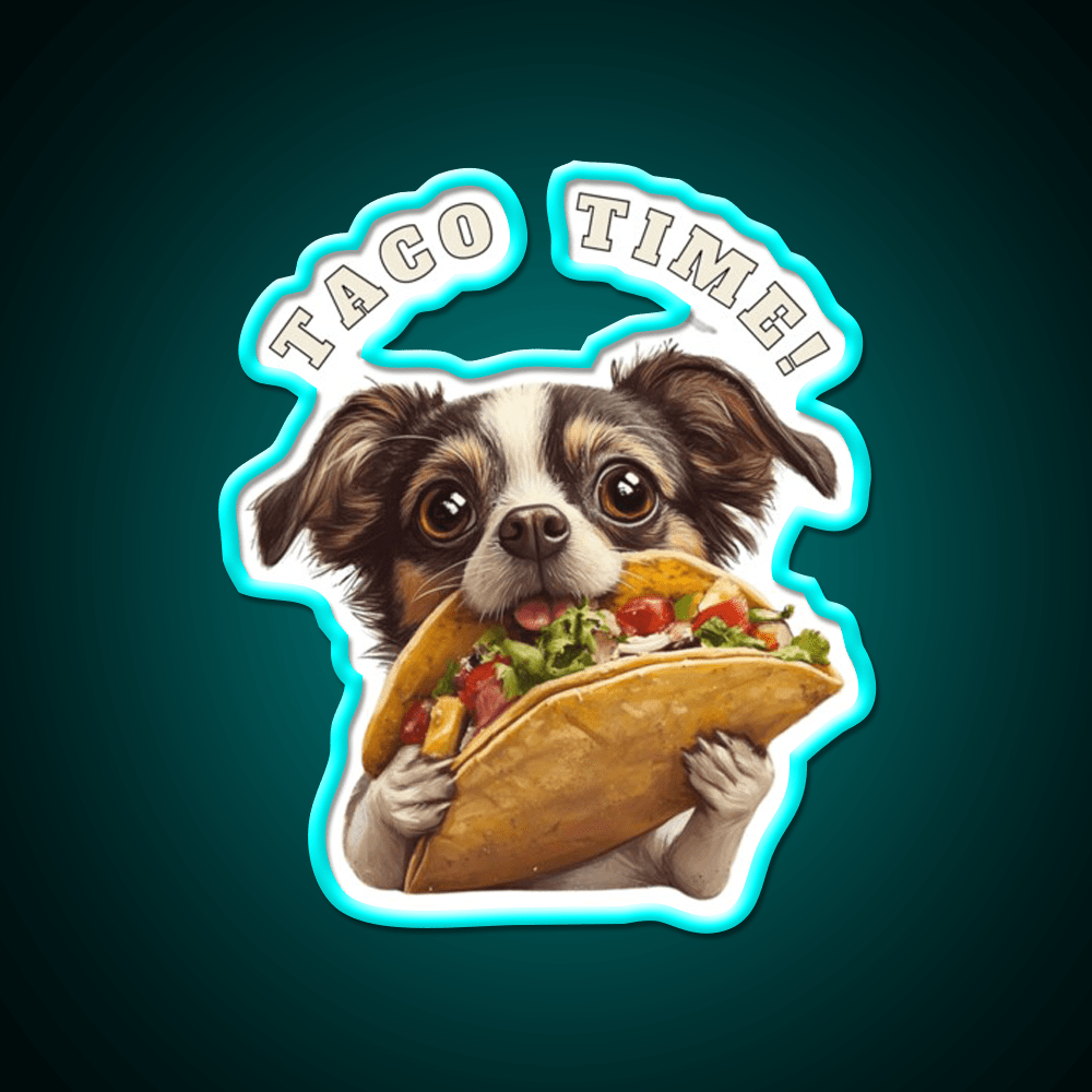 Taco Time Funny Gift For Taco Lovers Taco Led Neon Sign Rgb Color - Shineneon