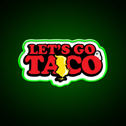 Taco Trump Always Chickens Out Taco Led Neon Sign Kitchen Sign Rgb Color - Shineneon