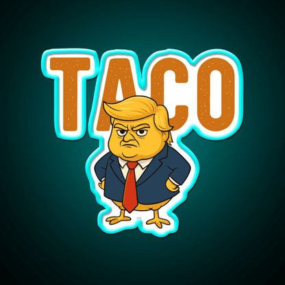Taco Trump Always Chickens Out Taco Led Neon Sign Rgb Color - Shineneon