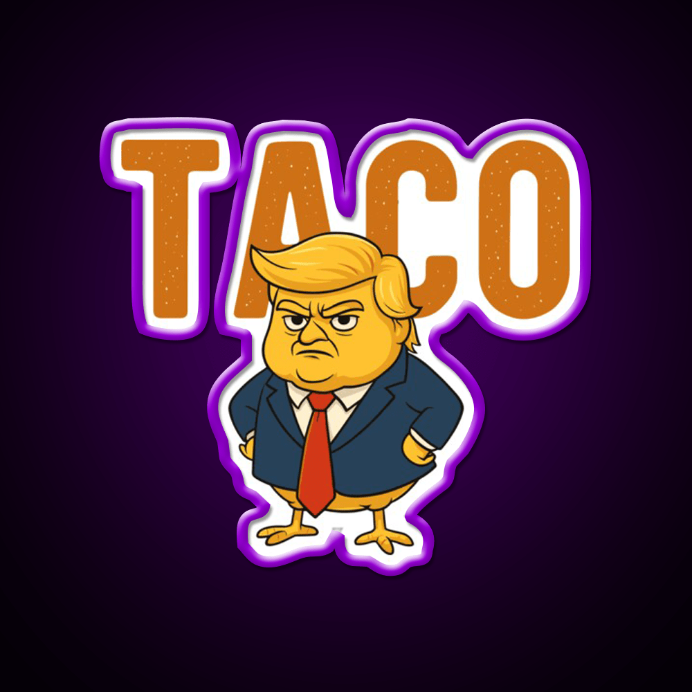 Taco Trump Always Chickens Out Taco Led Neon Sign Rgb Color - Shineneon