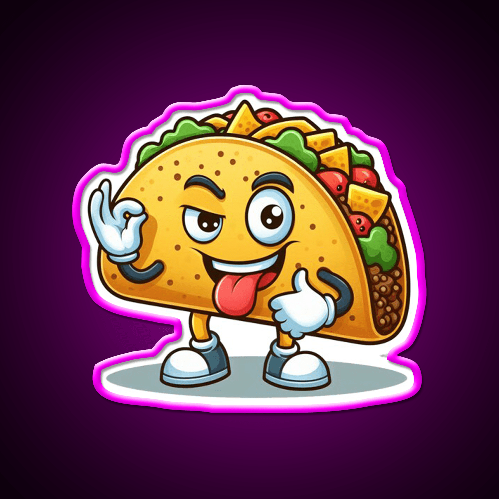 Taco Trump Lets Go Taco Funny Taco Led Neon Sign Rgb Color - Shineneon