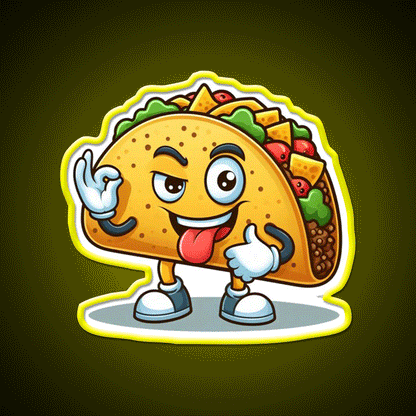 Taco Trump Lets Go Taco Funny Taco Led Neon Sign Rgb Color - Custom LED neon sign front view