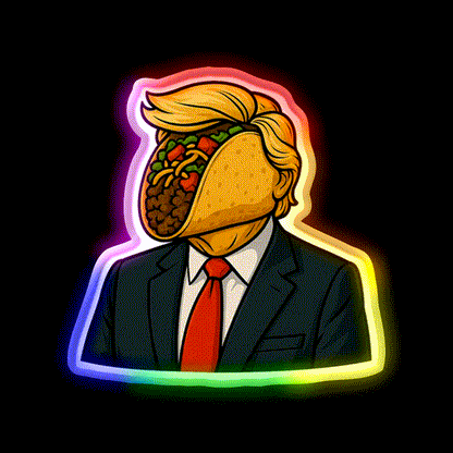 Taco Trump Taco Led Neon Sign Mexican Food Sign Rgb Color - LED neon sign close-up detail