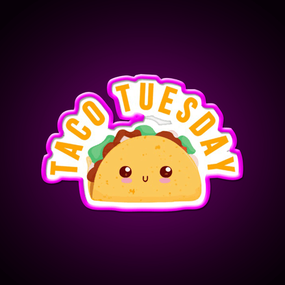 Taco Tuesday Gift Taco Lover Taco Led Neon Sign Rgb Color - Shineneon