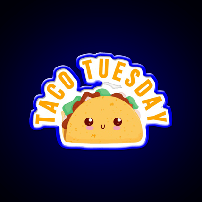 Taco Tuesday Gift Taco Lover Taco Led Neon Sign Rgb Color - Shineneon