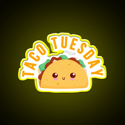 Taco Tuesday Gift Taco Lover Taco Led Neon Sign Rgb Color - Shineneon