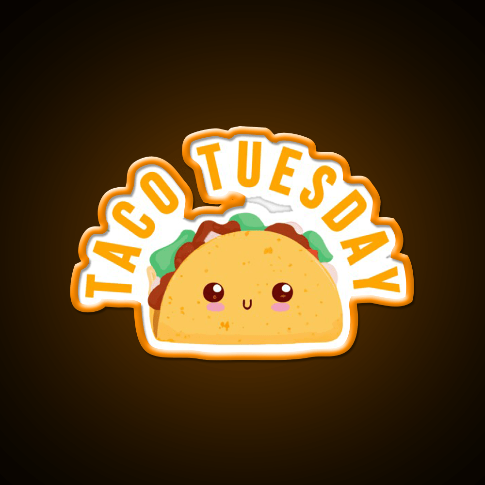 Taco Tuesday Gift Taco Lover Taco Led Neon Sign Rgb Color - Shineneon