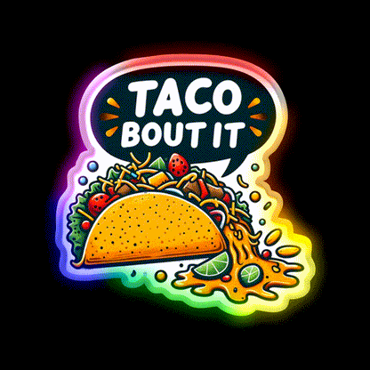 Taco Tuesday Taco Lover Fast Food Led Neon Sign For Burger Place Rgb Color - LED neon sign close-up detail