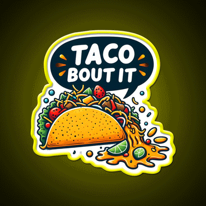 Taco Tuesday Taco Lover Fast Food Led Neon Sign For Burger Place Rgb Color - Custom LED neon sign front view