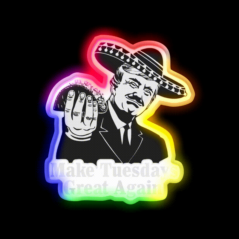 Taco Tuesdays Are Great Taco Led Neon Sign Mexican Food Sign Rgb Color - LED neon sign close-up detail