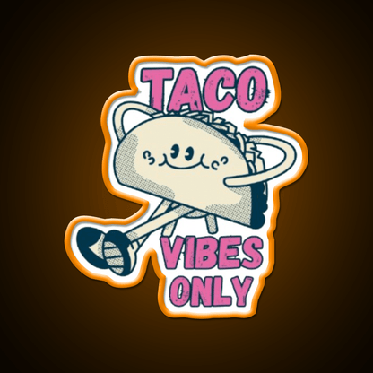 Taco Vibes Only Taco Led Neon Sign Mexican Food Sign Rgb Color - Shineneon