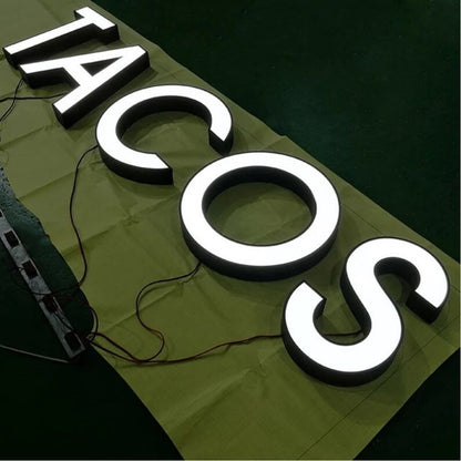 Tacos 3D Frontlit Channel Letters Led Light Sign
