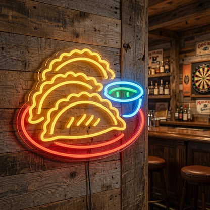 Tacos And A Bowl Wall Decor LED Neon Sign - 03 Real Lifestyle Scene