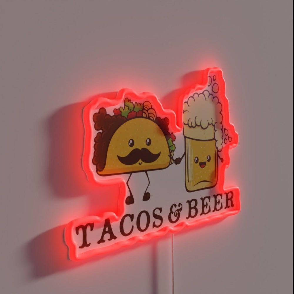 Tacos And Beer Rgb Led Neon Sign - Shineneon
