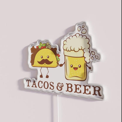 Tacos And Beer Rgb Led Neon Sign - Shineneon