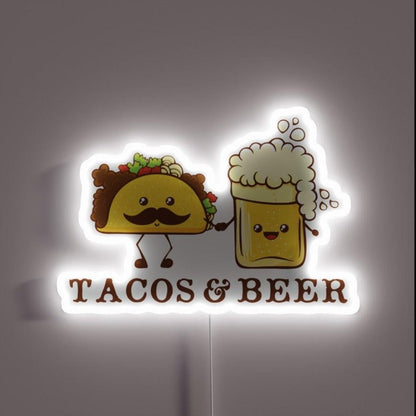 Tacos And Beer Rgb Led Neon Sign - Shineneon