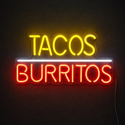 Tacos And Burritos Neon Sign LED Neon Sign high-converting product image