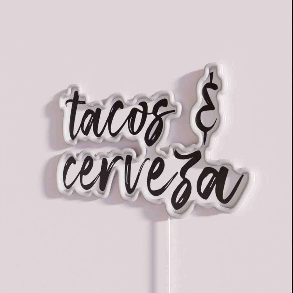 Tacos And Cerveza Rgb Led Neon Sign - Shineneon