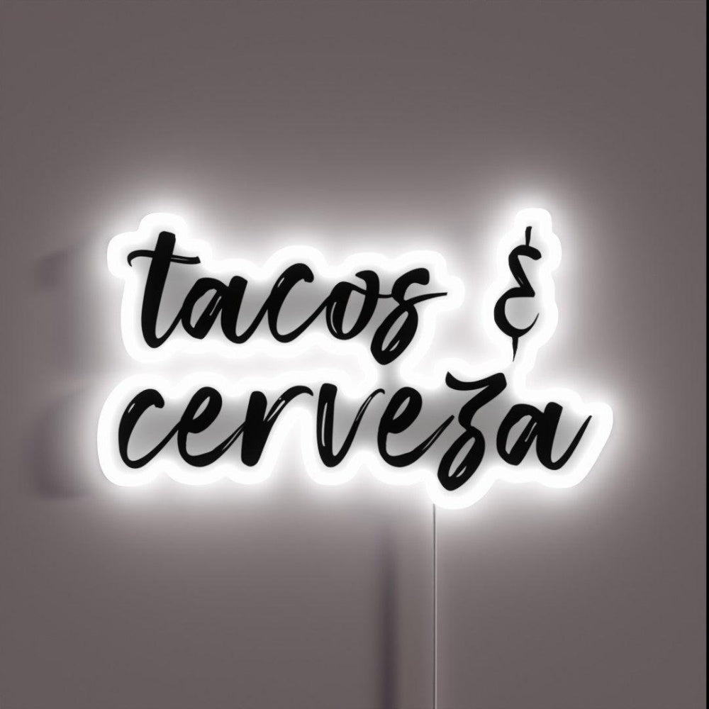 Tacos And Cerveza Rgb Led Neon Sign - Shineneon