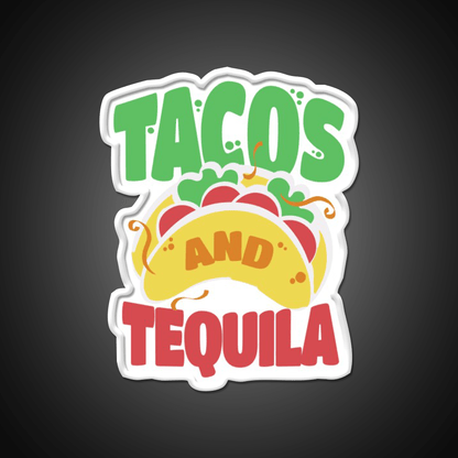 Tacos And Tequila Cool For Tequila Lovers Party Drink Tequila Led Neon Sign Rgb Color - Shineneon