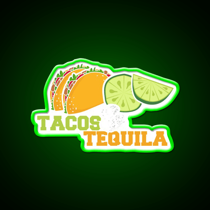 Tacos And Tequila Party Drink Tequila Led Neon Sign Bar Led Sign Rgb Color - Shineneon