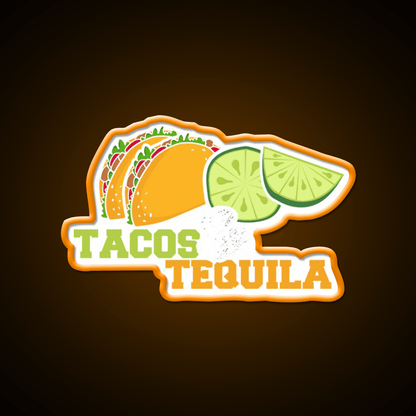 Tacos And Tequila Party Drink Tequila Led Neon Sign Bar Led Sign Rgb Color - Shineneon