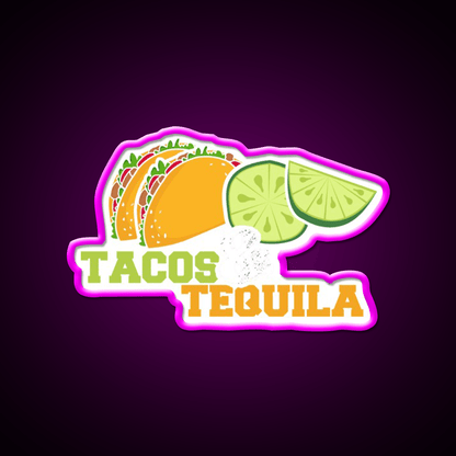 Tacos And Tequila Party Drink Tequila Led Neon Sign Bar Led Sign Rgb Color - Shineneon