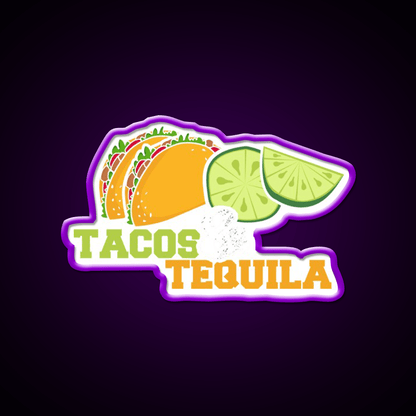 Tacos And Tequila Party Drink Tequila Led Neon Sign Bar Led Sign Rgb Color - Shineneon