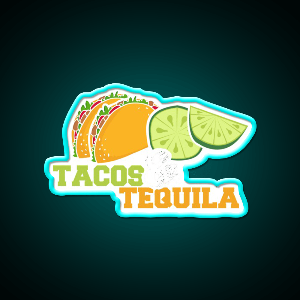 Tacos And Tequila Party Drink Tequila Led Neon Sign Bar Led Sign Rgb Color - Shineneon