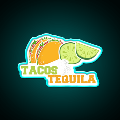 Tacos And Tequila Party Drink Tequila Led Neon Sign Bar Led Sign Rgb Color - Shineneon