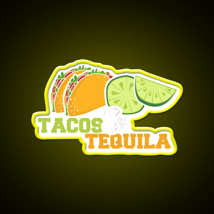 Tacos And Tequila Party Drink Tequila Led Neon Sign Bar Led Sign Rgb Color - Shineneon